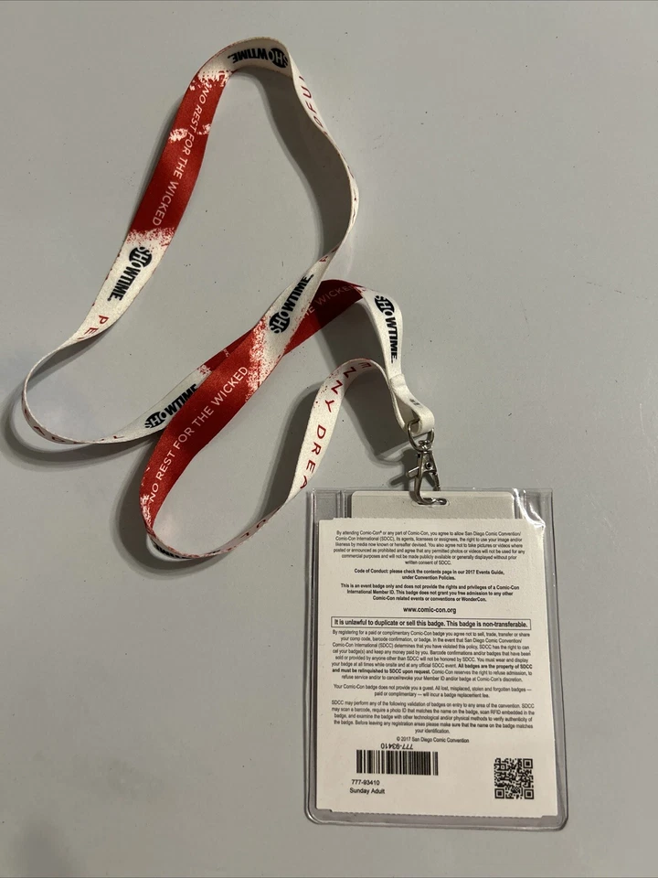 Pase Comic Con International 2017 con cordón The Walking Dead AMC coleccionable 4 Foto 2 de 4