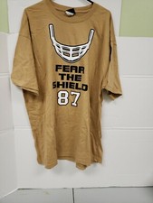 TSI Pittsburgh Penguins Sidney Crosby Fear The Shield Brown T Shirt 2 XL NWOT   