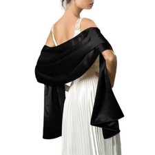 Satin shawl wraps for Evening Dresses for Women Extra Long for Wedding Bridal...