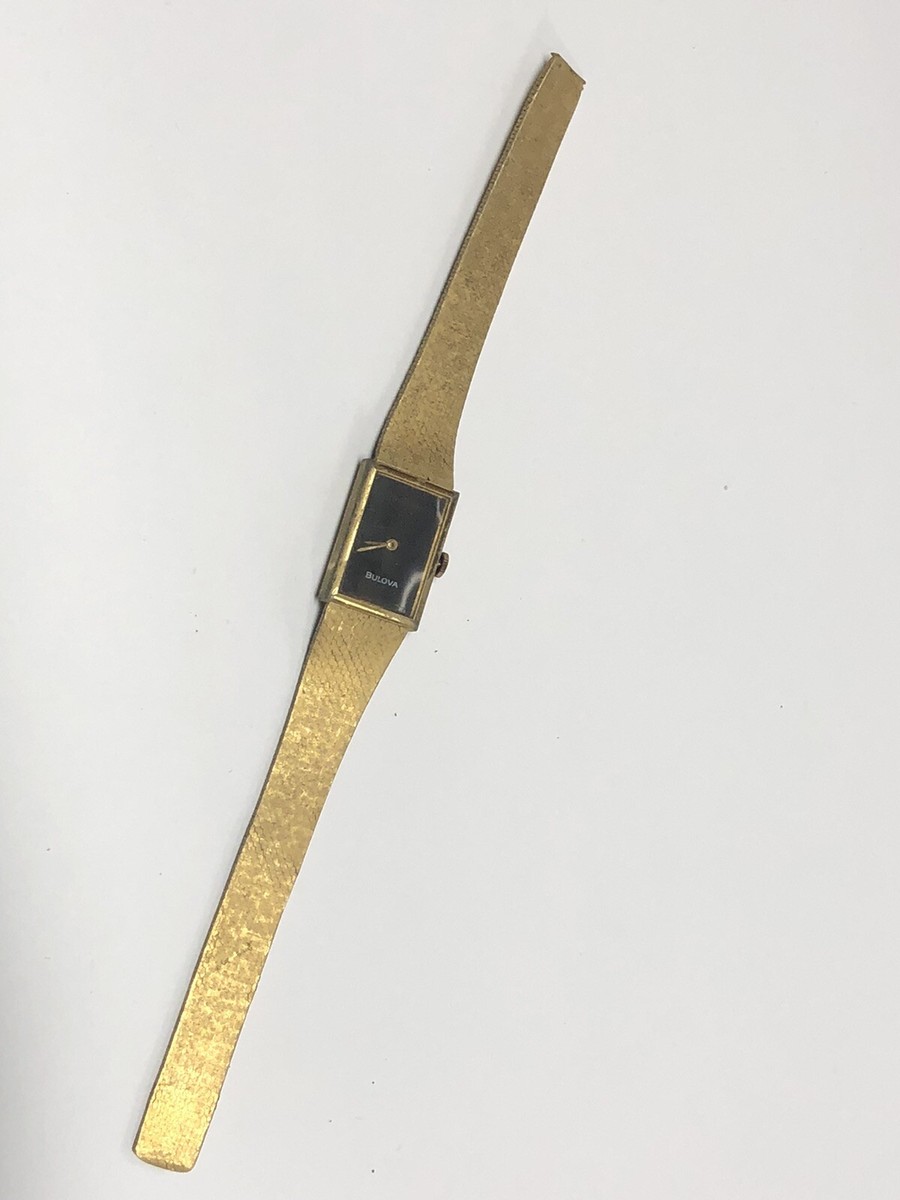 Bulova Vintage Wristwatch Watch Gold Tone Rectangular (GS  display picture 3