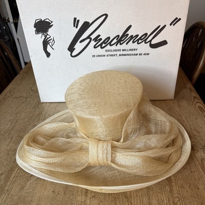 Vintage Headworks by Braham Gwyther Natural Woven Bow Designer Ladies Hat  Ascot UK