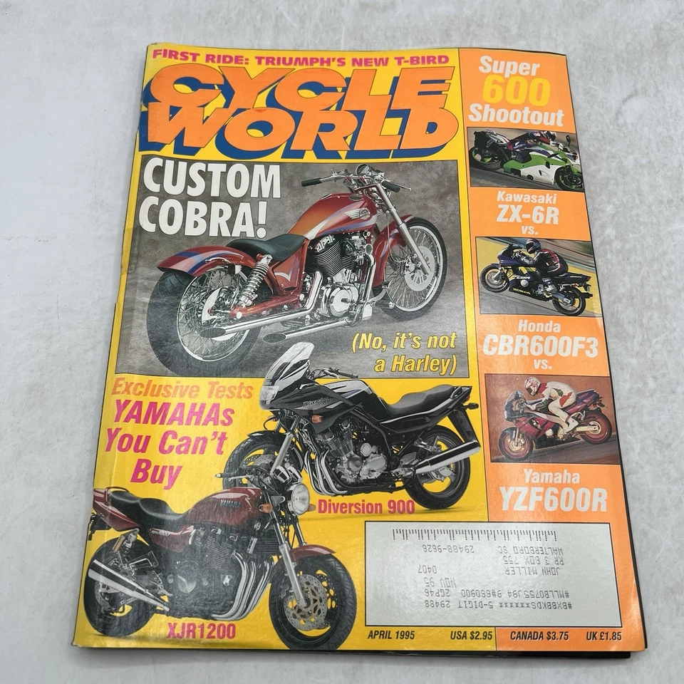 Cycle World Motorcycle Magazine 1995 Lot of 8 Issues Honda Suzukis Yamaha BMW - Image 4 of 4