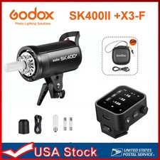 US Godox SK400II 400W Strobe Flash Light Modeling Lamp with X3-F Kit for Studio