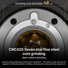 1-MHW-3BOMBER Adjustable Coffee Bean Grinder For Home Use Aluminum Alloy UIWZ