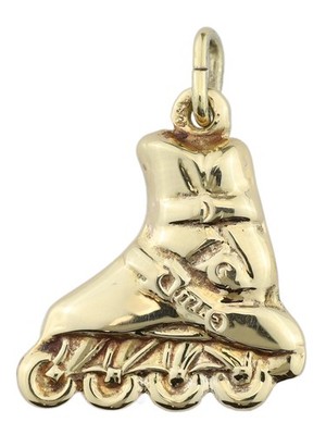 MIAMAR 0911085 Damen Anhänger Inlineskate 14 Karat (585) Gelbgold
