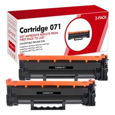 2PK CRG 071 Toner Cartridge For Canon 071 imageClass MF272dw MF274dn LBP121dn