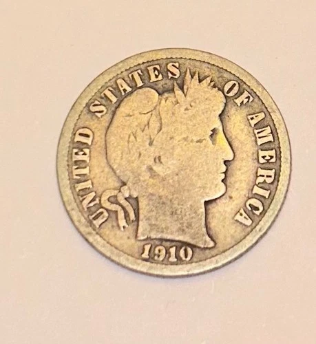1910-P BARBER DIME - Very Good (VG)