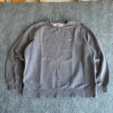 Vintage y2k Nike XXL Crewneck Sweatshirt Gray Embroidered Swoosh Logo