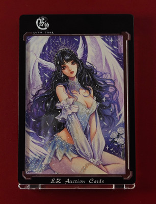 1/1 Original Sketch Card Fantasy Angel Girl UV Reactive Effect Hand-Drawn Art
