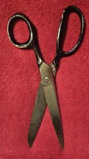 Old Stock Vintage 8 1/2" Metal Black Handle Scissors