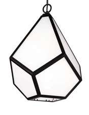 Feiss P1375BK Diamond Black Pendant Lighting, - 19.5" Height