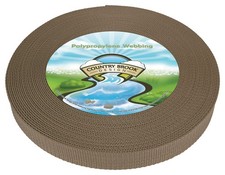 Country Brook Design  1 Inch Beige Heavy Polypropylene Webbing, 50 Yards