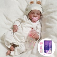 Real Reborn Baby Dolls Realistic Sleeping Girl Vinyl Silicone Lifelike Newborn