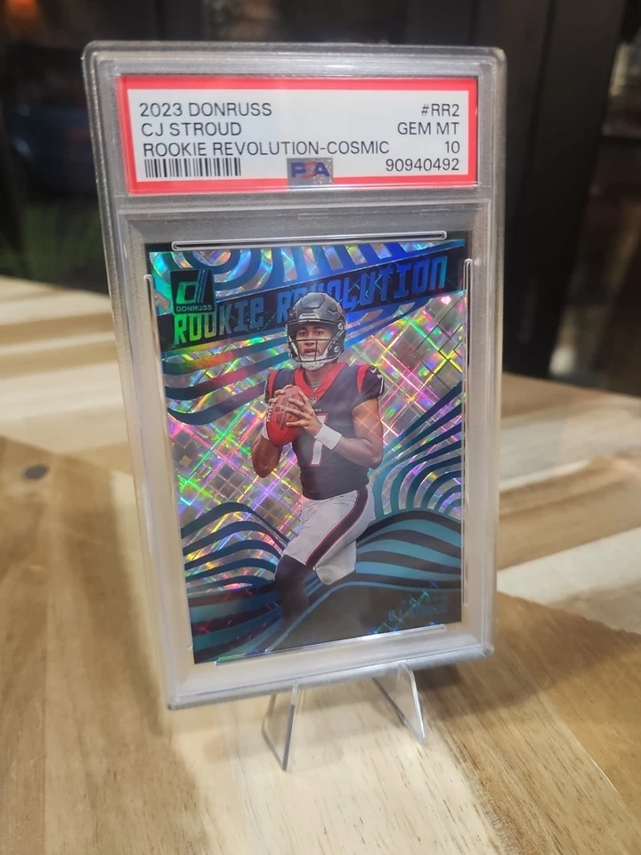 2023 Donruss Rookie Revolution C.J. Stroud #RR-2 Cosmic SSP /100 PSA 10 - Image 3 of 4