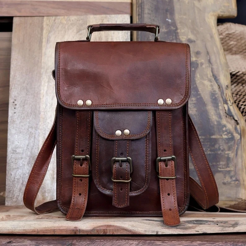 COACH Borsa pelle tracolla marrone vera laptop vintage messenger tracolla