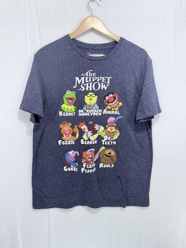 Disney The Muppets graphic blue T-shirt men’s size medium The Muppet Show Unisex - Picture 9 of 9