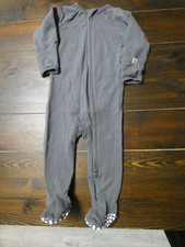 Sweet Bamboo Baby 3-6 Months Unisex Bodysuit One Piece Footie Grey Zip Sleep