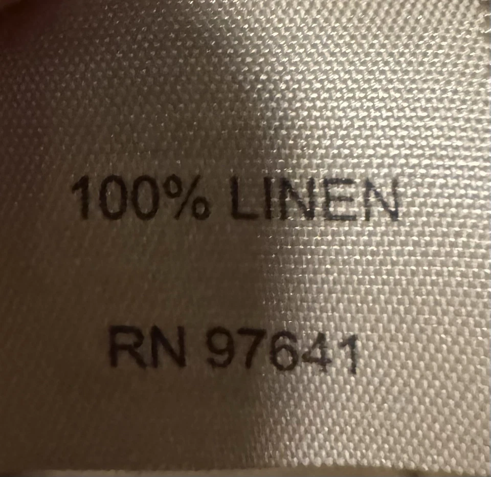 J Jill Linen Jacket Blazer Sz Petite L Brown Ruffle Trim Long Sleeve Lagenlook - Image 4 of 4