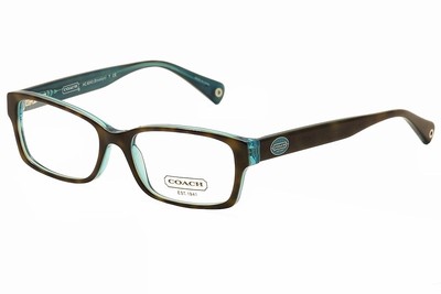 Coach Eyeglasses Brooklyn HC6040 HC/6040 5116 Tortoise/Teal Optical Frame 50mm