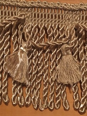 3 1/2'' Conso Tasseled Tassle Loop Bullion Fringe Light Gold BTY 13 YDS Available