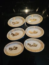 Noritake Gold Trim Embossed On White Open Salt Hand Painted Opal. 2 1/2” x 1 5/8