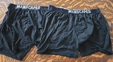 Lot of 2 Manscaped Men's Anti-Chafing Performance Boxer Briefs Black XXXL - NEW