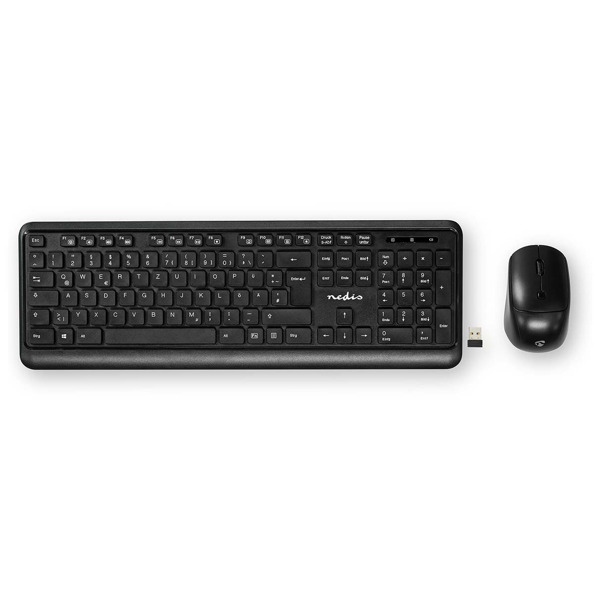 Clavier allemand QWERTZ pack combo souris optique et nano récepteur USB