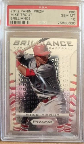 2012 Panini Prizm #B6 Mike Trout Angels PSA 10 GEM MINT RC Rookie Angels MVP