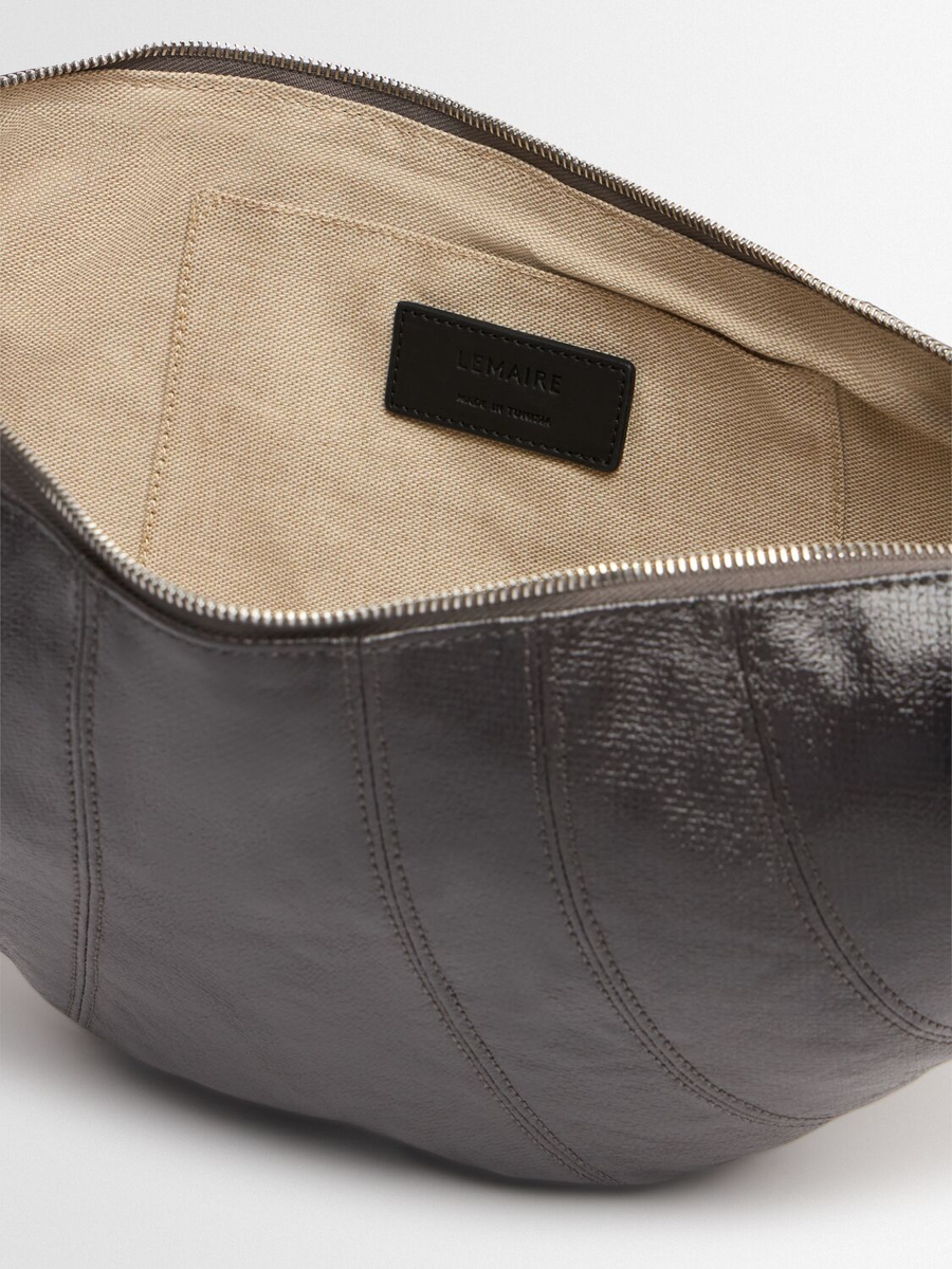 LEMAIRE Croissant Medium Mink Cotton Shoulder Bag New & Authentic