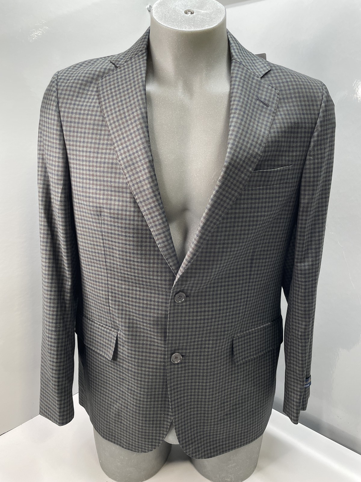 Brooks Brothers Mens Sport Coat Green Size 40 Classic Fit Wool Gingham Button Up