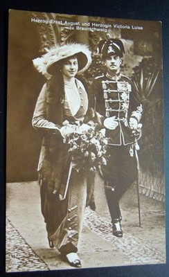 AK DUKE EARNEST AUGUST IN HUSSAR UNIFORM AND DUCHESS VICTORIA LUISE