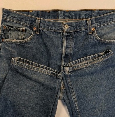 Vintage Levi's 501 0115 Jeans Men's 40x30 Button Fly Made In USA Y2K