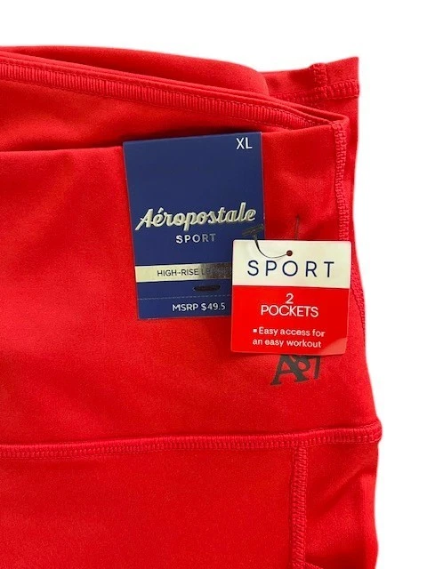 Pantalones Legging Aero tiro alto Capri, Aeropostale Sport Mujer Legging XL NUEVO CON ETIQUETAS Foto 3 de 4