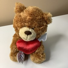 Aurora Valentine 9" Follow Your Heart Bear Tan Stuffed Animal, Used