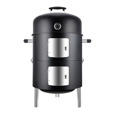 Charcoal BBQ Grill, Heavy Duty 3-in-1 Barbecue Smoker Grill for Garden Campin...