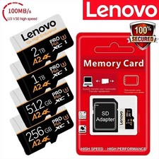 High Speed Lenovo Memory Card 1tb 2tb Micro Sd Card Class 10 Xc Tf Card Adapter