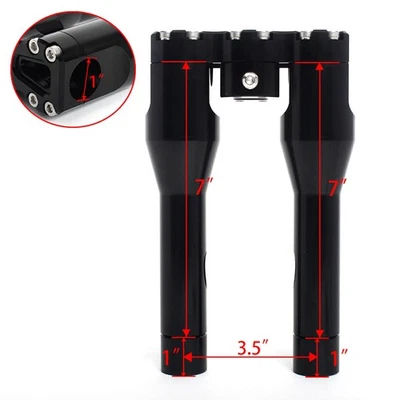 1" Élévateurs de guidon 7" ou 8" Club Style pour Harley Dyna FXDB Softail FXST - Photo 1/4