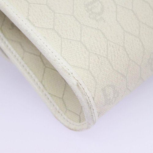 Borsa a tracolla Christian Dior tela nido d'ape catena PVC pelle bianca originale KD140 - Foto 16 di 24