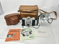 Kodak Pony 828 Camera w/Super-M Flash, ALL Books, Field Case,Large Carry Bag VG+