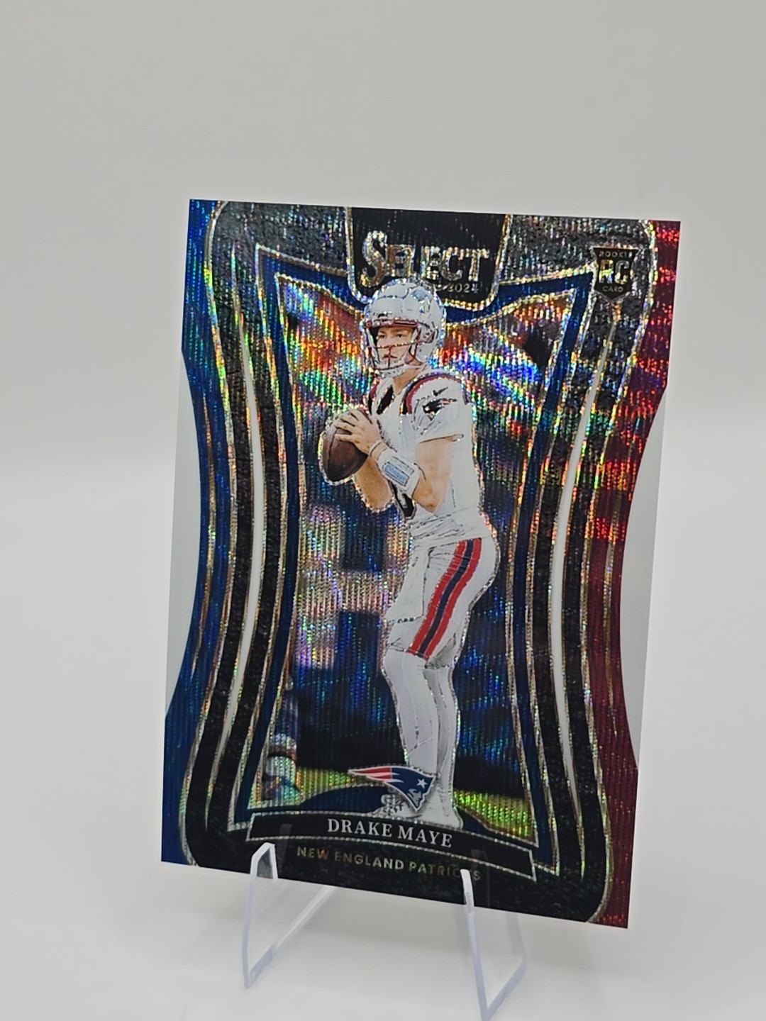 2024 Panini Select - Suite Level Drake Maye #379 Tri-Color Prizm /149 (RC)