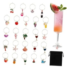 Wine Glass Charms Wine Charms for Stem Glasses Glass Markers Identifiers Beach