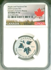 2024 Canada S$3 Maple Leaf Fractional Set Coin Autumn Beauty NGC Reverse PF70