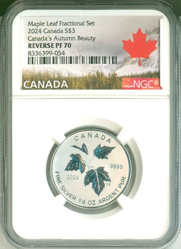 2024 Canada S$3 Maple Leaf Fractional Set Coin Autumn Beauty NGC Reverse PF70