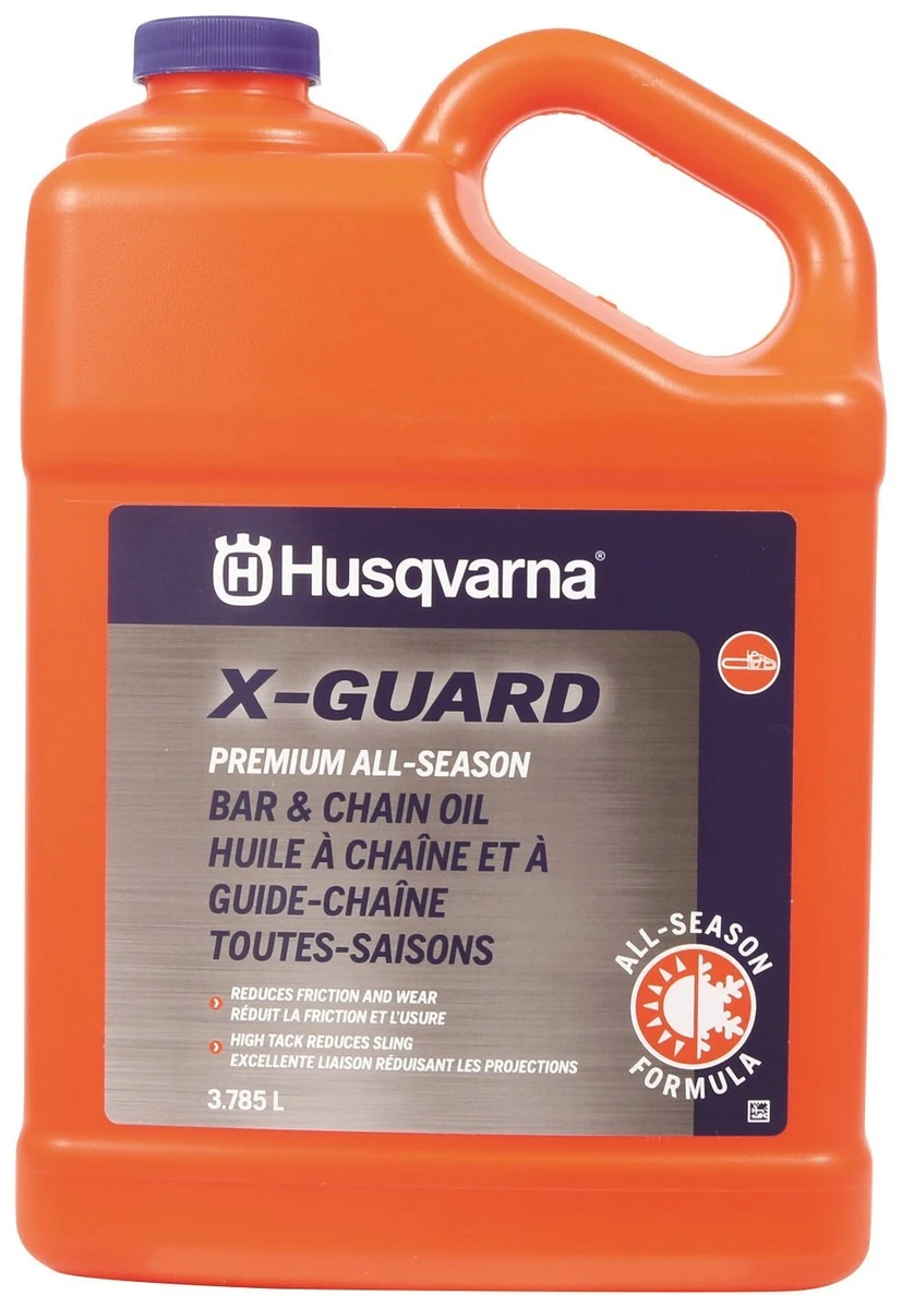 Husqvarna X Guard Premium All Season Bar Chain Oil 1 Gallon grey