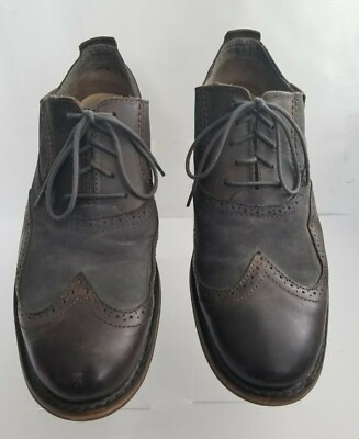 CAT Wingtip Oxford Shoes Mens 11.5 Brown Canvas Caterpillar Lace Up Cat Caterpillar Brown Leather Lace Up Oxford Men main image 4