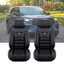 For Ford Explorer 2006-24 2PCS Car Front Seat Covers Front Protector Leather US