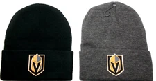 2 FOR 10.95! Vegas Golden Knights flat logos on 2 beanie  cap hat. See details