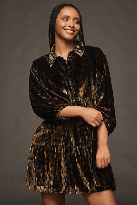 anthropologie bettina tiered shirt dress Maeve Bettina Cotton Midi Shirtdress