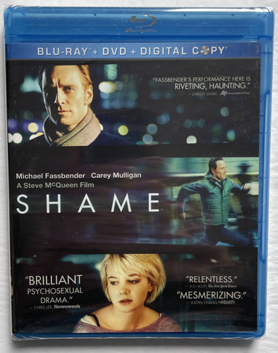 Shame 2011 (Rated NC-17) Blu-ray BD + DVD + Digital Copy NEW/SEALED