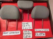 ✅3 OEM 2014-2019 KIA SOUL REAR SEAT Head Rest SET HOUNDSTOOTH GRAY CLOTH MINT!